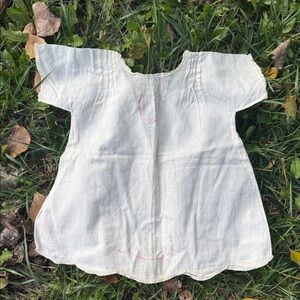 Antique White Embroidered Kids Top